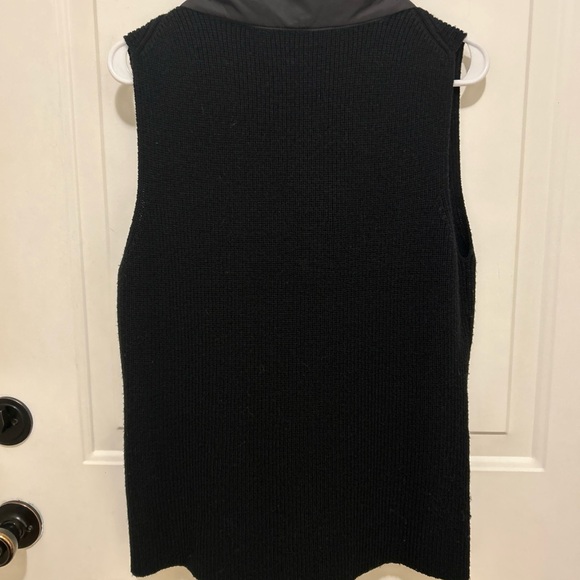 Eileen Fisher Black Sleeveless Merino Wool Puffer Vest SMALL - Picture 5 of 8